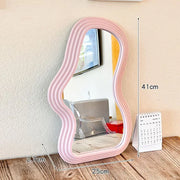 Irregular Cloud Shaped Mirror Wall Hanging Ornaments Standing Art Mirror Asymmetrical Mirrors Wall Mounted Home Bedroom Decor