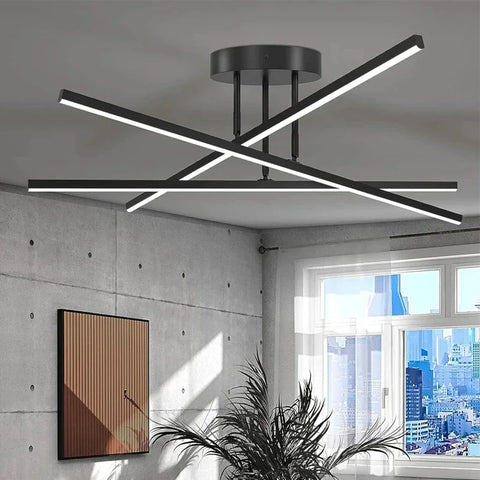 Pendant Light Living Room Light Nordic Lighting Fixtures Modern And Simple Gold Black Aluminum Bedroom Dining Room Main Light
