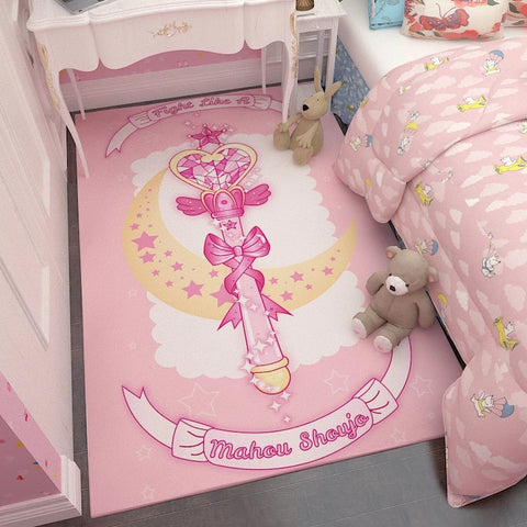 Anime Large Rugs for Children Bedroom Decor Cartoon Magic Living Room Carpet Home Sofa Coffee Table Area Rug Kawaii Floor Mat