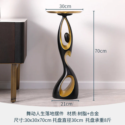 2024 Home Decoration Art Light Luxury Creative Living Room TV Cabinet Floor Decoration Night Glow Resin Sculpture LED Floor Lamp