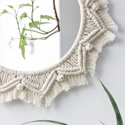 Wall Mirror Macrame Wall Hanging Mirror Boho Home Decor Mirrors for Bedroom Baby Room Decoration Aesthetic Nursery Decor