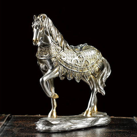 Horse Ornaments, Resin Sculpture Artworks, Suitable For Home Living Room, Office Decoration, Desktop Display Entrance Decoration