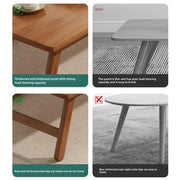 Side Table Wooden Floor Table Folding Coffee Tea Table Modern Accent Table for Living Room Bedroom Balcony Home Office Furniture