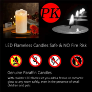 LED Candles, Flickering Flameless Candles,Rechargeable Candle, Real Wax Candles with Remote Control,10cm
