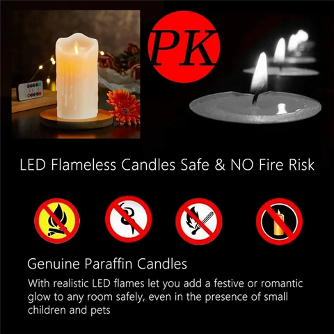 LED Candles, Flickering Flameless Candles,Rechargeable Candle, Real Wax Candles with Remote Control,10cm