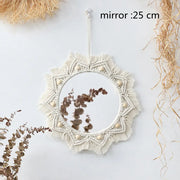 Wall Mirror Macrame Wall Hanging Mirror Boho Home Decor Mirrors for Bedroom Baby Room Decoration Aesthetic Nursery Decor