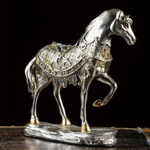 Horse Ornaments, Resin Sculpture Artworks, Suitable For Home Living Room, Office Decoration, Desktop Display Entrance Decoration