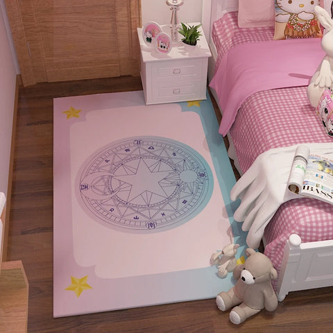 Anime Large Rugs for Children Bedroom Decor Cartoon Magic Living Room Carpet Home Sofa Coffee Table Area Rug Kawaii Floor Mat