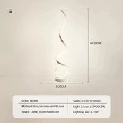 Modern LED Floor Lamp Minimalist Bedroom Bedside Black White Floating Light Living Room Sofa Study Reading Lights Fixtures
