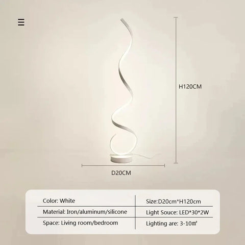 Modern LED Floor Lamp Minimalist Bedroom Bedside Black White Floating Light Living Room Sofa Study Reading Lights Fixtures