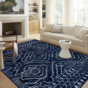 Moroccan Rugs for Living Room Geometric Tribal Bedroom Area Rug Large Shedding Soft Resistant Carpet for Den Kitchen Home Decor