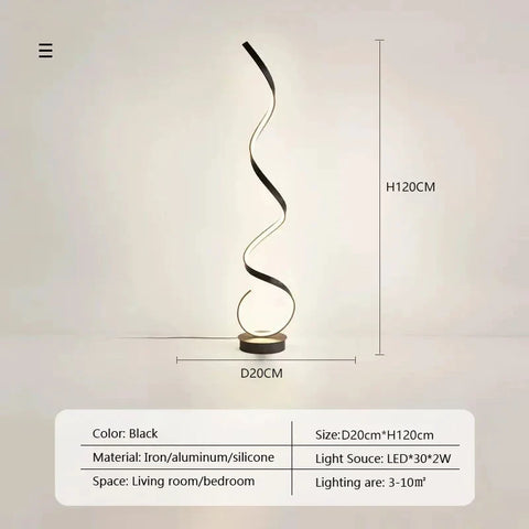 Modern LED Floor Lamp Minimalist Bedroom Bedside Black White Floating Light Living Room Sofa Study Reading Lights Fixtures