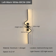 Wall Light Bedroom Modern Minimalist Strip Led Lights For Bedside Wall Sconce Led Light Living Room TV Sofa Background Wall Lamp