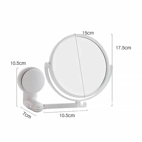 Wall Mounted Makeup Mirror Bathroom Single-Sided Mirror Rotating Folding No Punching Hig Home