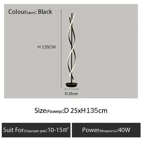 Nordic Postmodern Black White Floor Lamp Rotate Design Rgb Lamp Dining Room Bedroom Study Hotel Man Bedroom Decoration Light