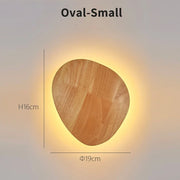 Wooden LED Wall Lamp Modern and Simple Circular Home Light Living Room Background Wall Bedside Staircase Room Decoration Light