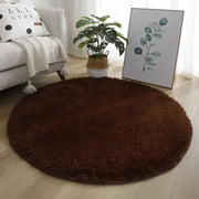 Living Room Rugs Aesthetic Bedroom Round Carpet Decoration Furry Comfort Carpet  Home Decor Pink Foot Mat Area Rug 2023 New