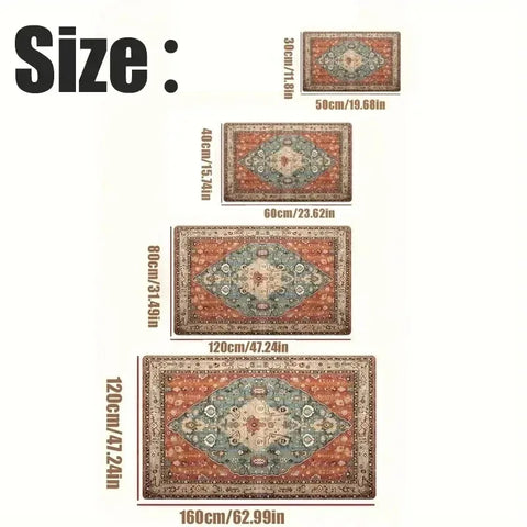 Moroccan Rugs for Living Room Geometric Tribal Bedroom Area Rug Large Shedding Soft Resistant Carpet for Den Kitchen Home Decor