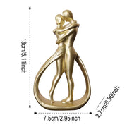 Contemporary Embrace Sculpture: Stylish Abstract Art Piece for Elegant Living Room & Home Decor