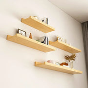 Wall Wood Floating Shelves Display Rack Wall Partition Laminate Hanging Hole-free Storage Shelf Home Closet Bathroom Organizer