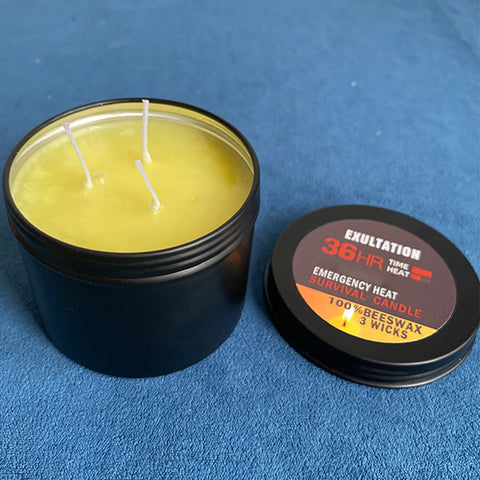36 Hour Survival Candle 3- Environmentally Friendly Odorless Candle with Lid Picnic Outdoor Supplies