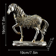 Horse Ornaments, Resin Sculpture Artworks, Suitable For Home Living Room, Office Decoration, Desktop Display Entrance Decoration