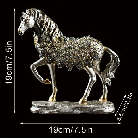 Horse Ornaments, Resin Sculpture Artworks, Suitable For Home Living Room, Office Decoration, Desktop Display Entrance Decoration