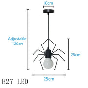 Pendant Light Nordic Little Man Spider Hanging Lamp Iron Swing Lamps Retro Loft Lighting LED Fixture for Kids Room Coffee Bar