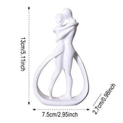 Contemporary Embrace Sculpture: Stylish Abstract Art Piece for Elegant Living Room & Home Decor