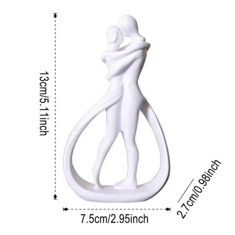 Contemporary Embrace Sculpture: Stylish Abstract Art Piece for Elegant Living Room & Home Decor