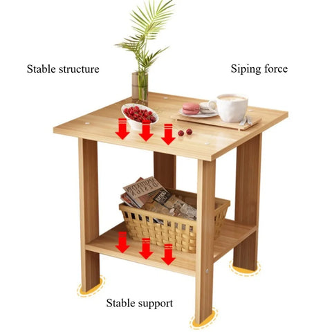Solid Wood Bedroom Side Table Modern & Sturdy Storage
