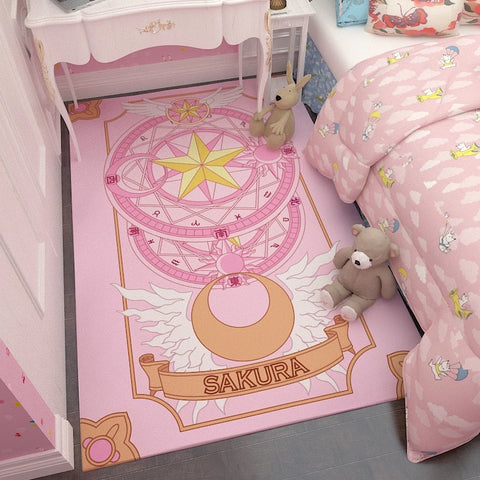 Anime Large Rugs for Children Bedroom Decor Cartoon Magic Living Room Carpet Home Sofa Coffee Table Area Rug Kawaii Floor Mat