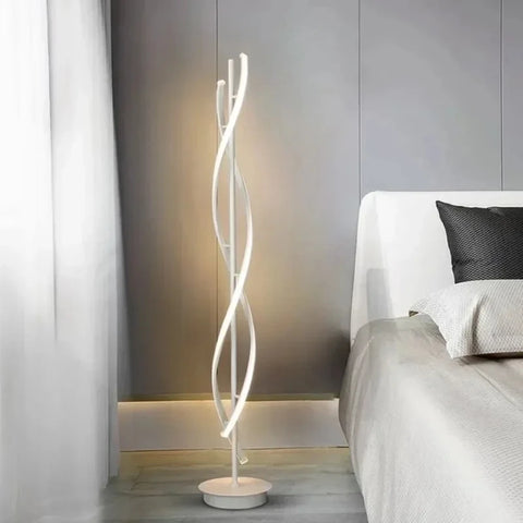 Nordic Postmodern Black White Floor Lamp Rotate Design Rgb Lamp Dining Room Bedroom Study Hotel Man Bedroom Decoration Light