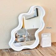 Irregular Cloud Shaped Mirror Wall Hanging Ornaments Standing Art Mirror Asymmetrical Mirrors Wall Mounted Home Bedroom Decor
