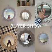 Wall Mirror Macrame Wall Hanging Mirror Boho Home Decor Mirrors for Bedroom Baby Room Decoration Aesthetic Nursery Decor