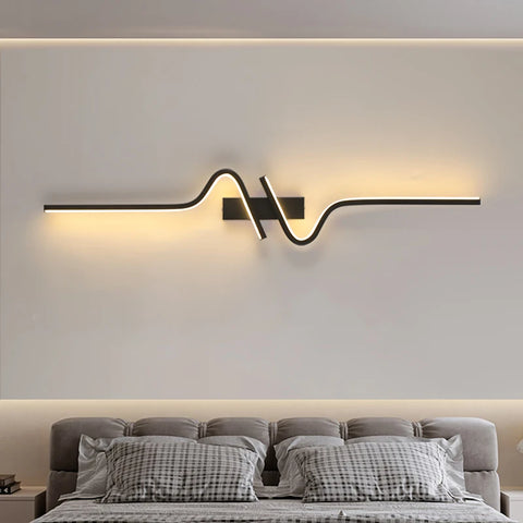 Wall Light Bedroom Modern Minimalist Strip Led Lights For Bedside Wall Sconce Led Light Living Room TV Sofa Background Wall Lamp
