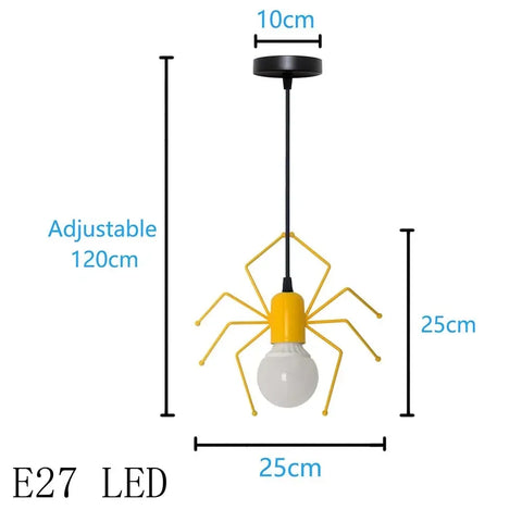 Pendant Light Nordic Little Man Spider Hanging Lamp Iron Swing Lamps Retro Loft Lighting LED Fixture for Kids Room Coffee Bar