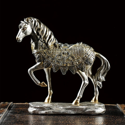 Horse Ornaments, Resin Sculpture Artworks, Suitable For Home Living Room, Office Decoration, Desktop Display Entrance Decoration