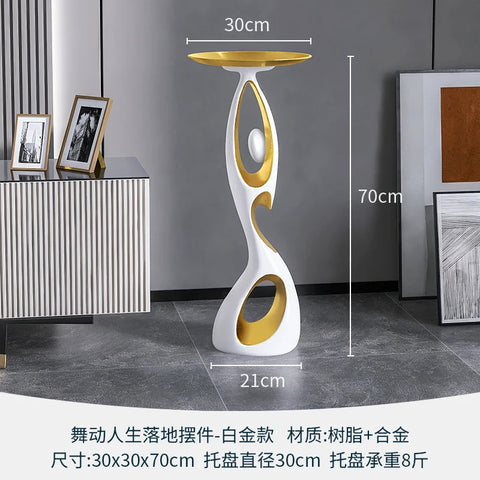 2024 Home Decoration Art Light Luxury Creative Living Room TV Cabinet Floor Decoration Night Glow Resin Sculpture LED Floor Lamp