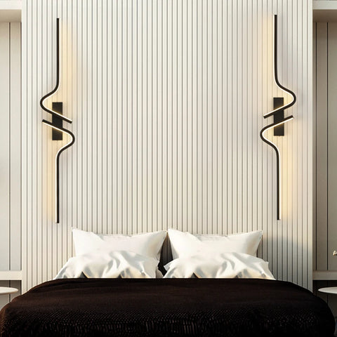 Wall Light Bedroom Modern Minimalist Strip Led Lights For Bedside Wall Sconce Led Light Living Room TV Sofa Background Wall Lamp
